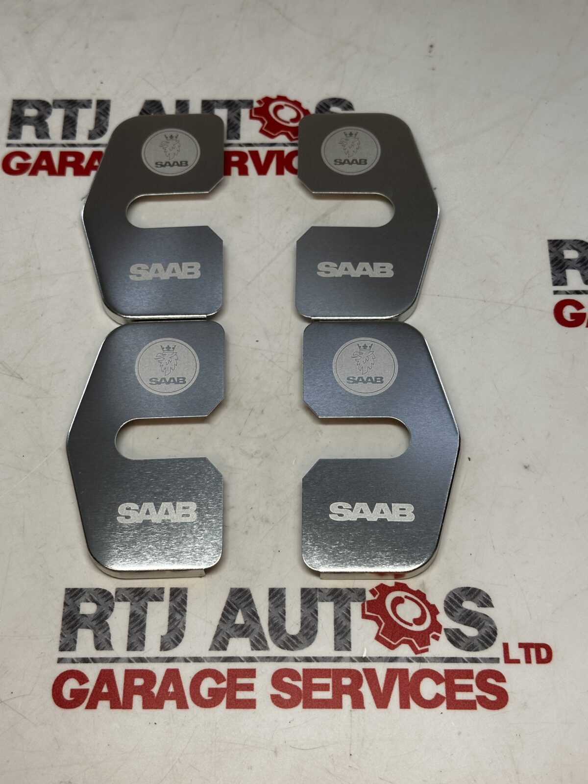 Saab 9-5 Saloon Estate New Door Striker Plate Covers X4 Chrome