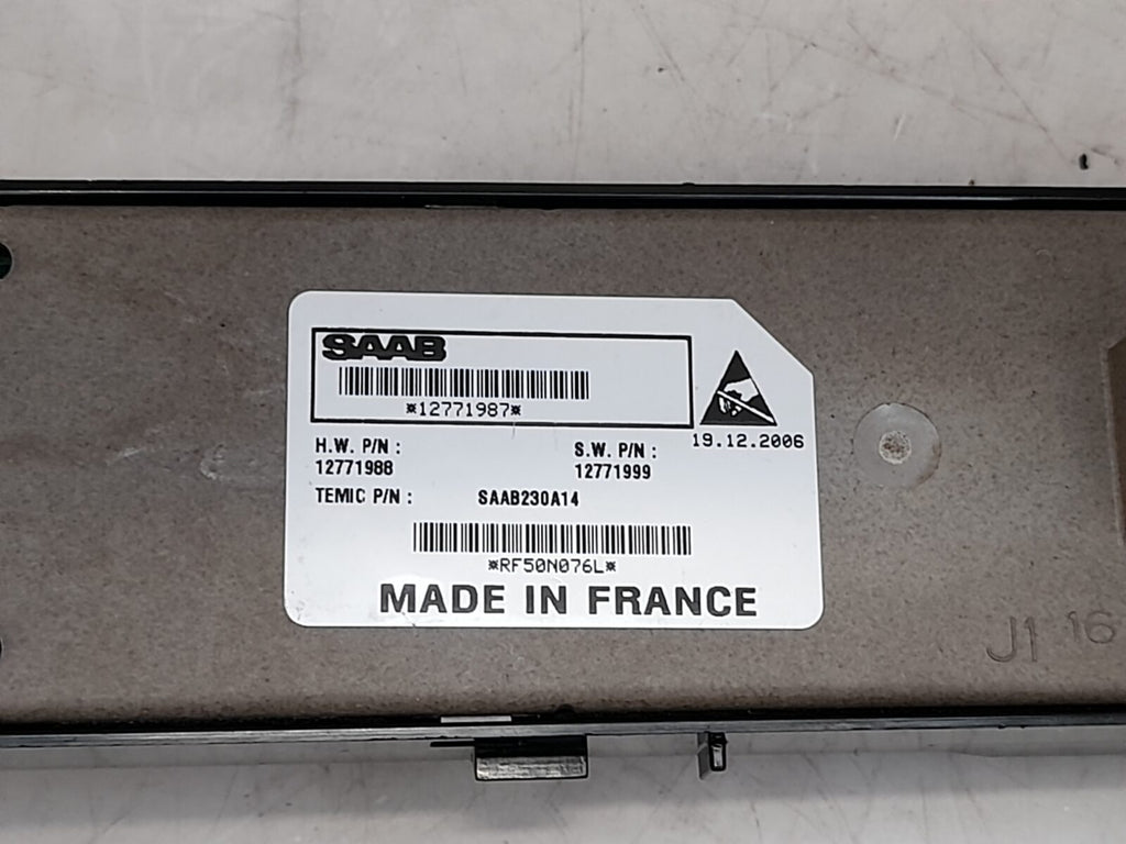 Saab 93 9-3 From 2006 CV LH Rear Switch Pack 12771987