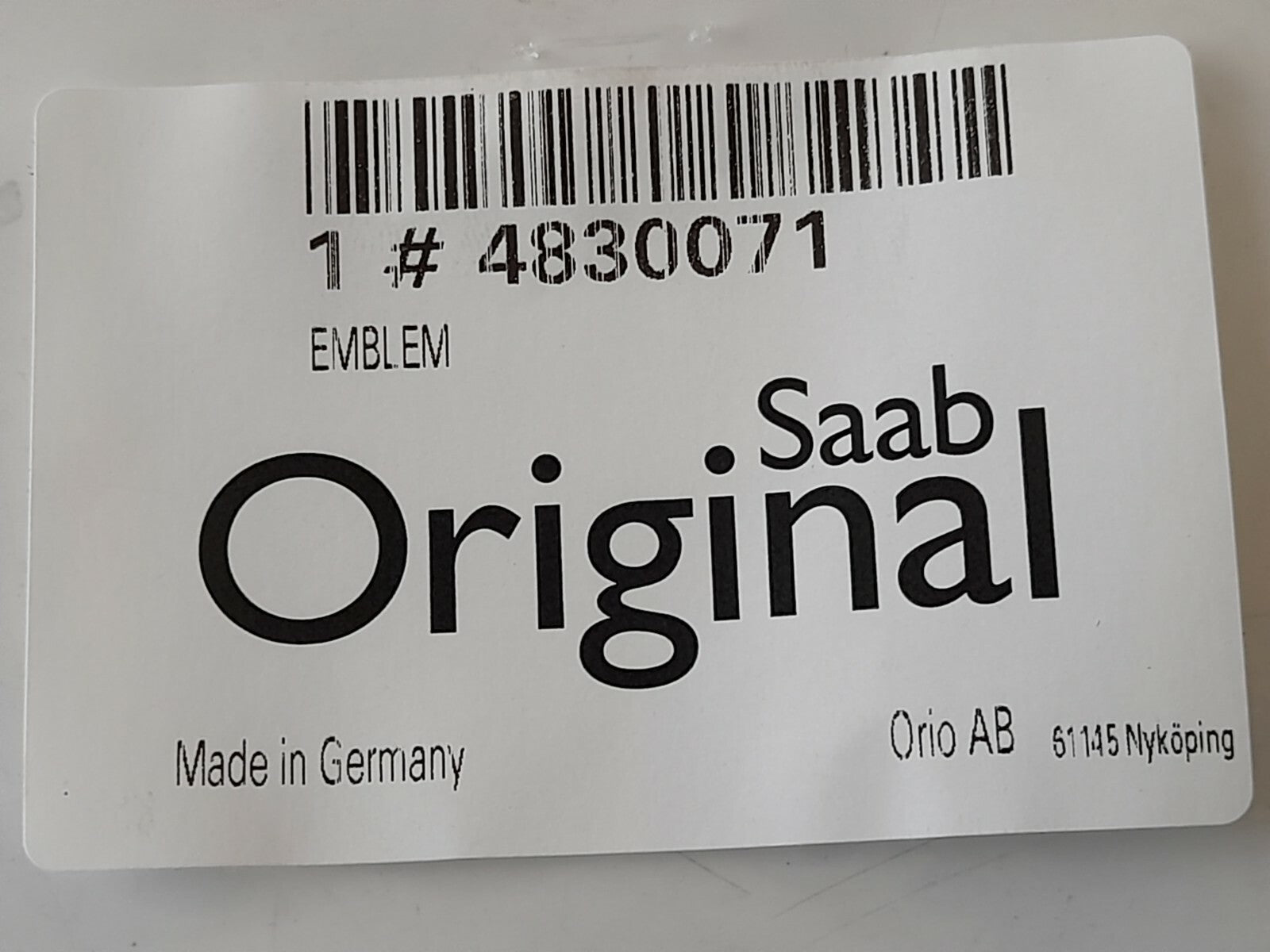 Saab 9-3 9-5 Grill Emblem 4830071 New Genuine 98-12