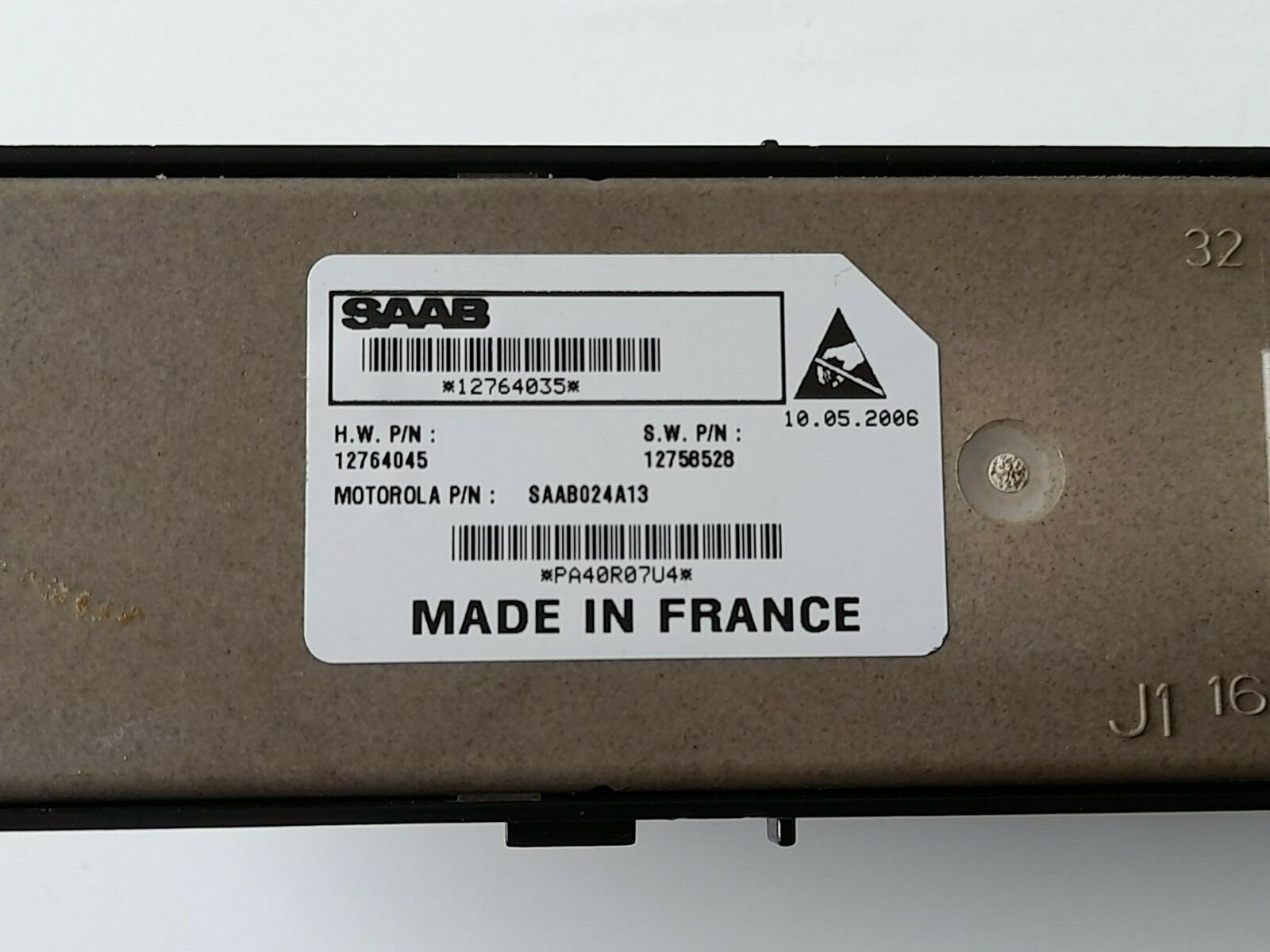 Saab 93 9-3 03-05 Nearside Front Switch Pack w/out Finger Protection 12764035