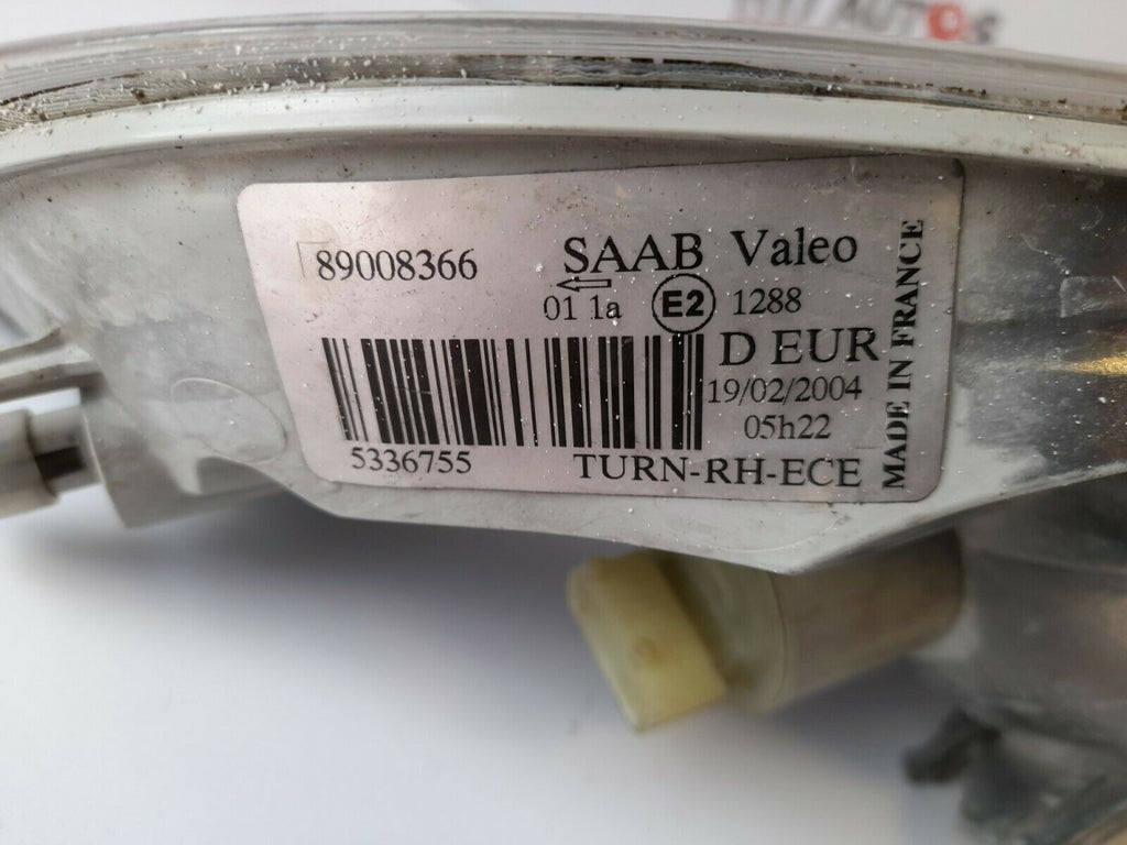 SAAB 9-5 95 03 - 05 Front Right Driver Off Side Indicator Lens 89008366 5336755
