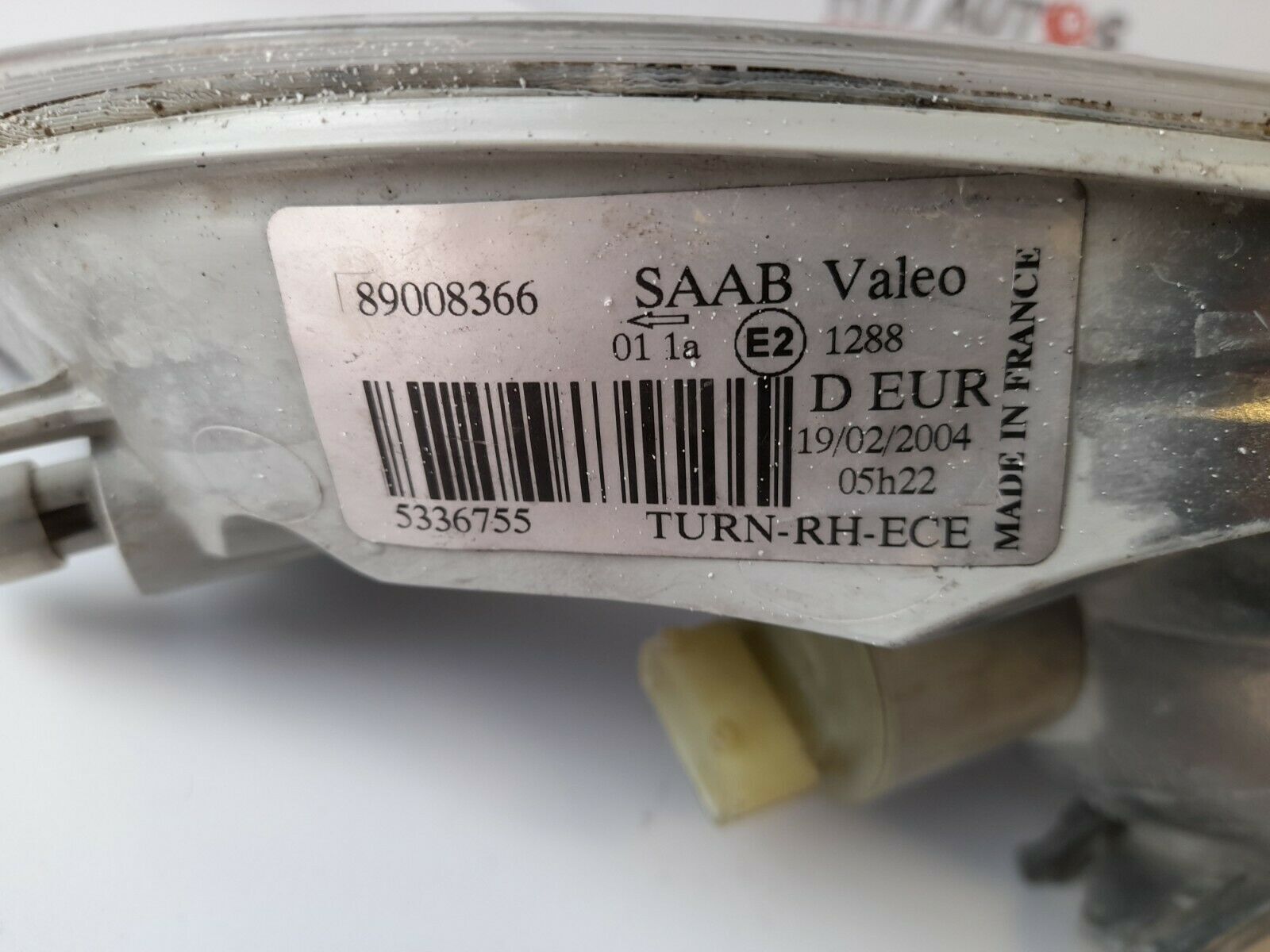 SAAB 9-5 95 03 - 05 Front Right Driver Off Side Indicator Lens 89008366 5336755
