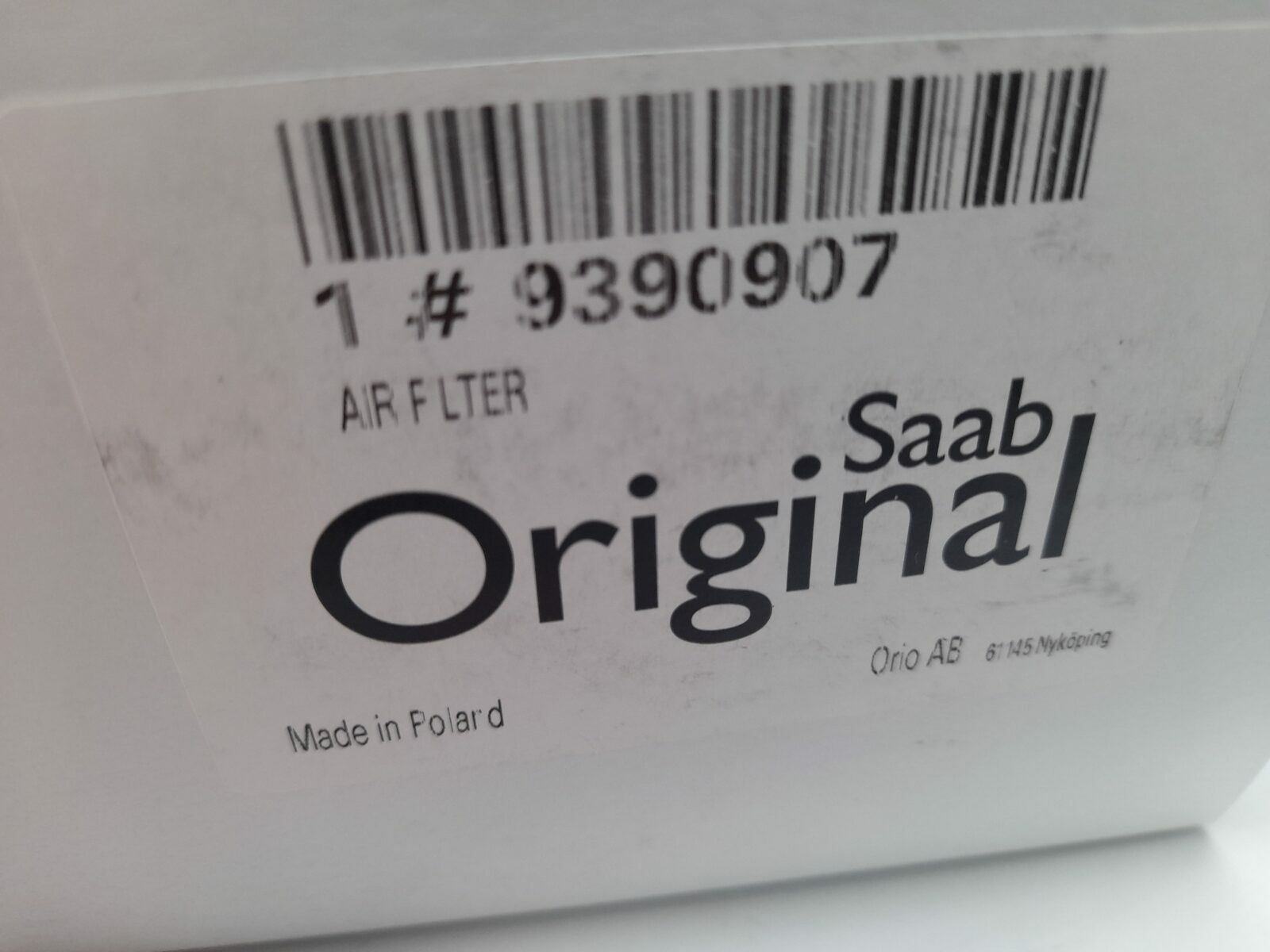 Genuine Saab 9000 1988-1998 Petrol Turbo Air Filter 9390907