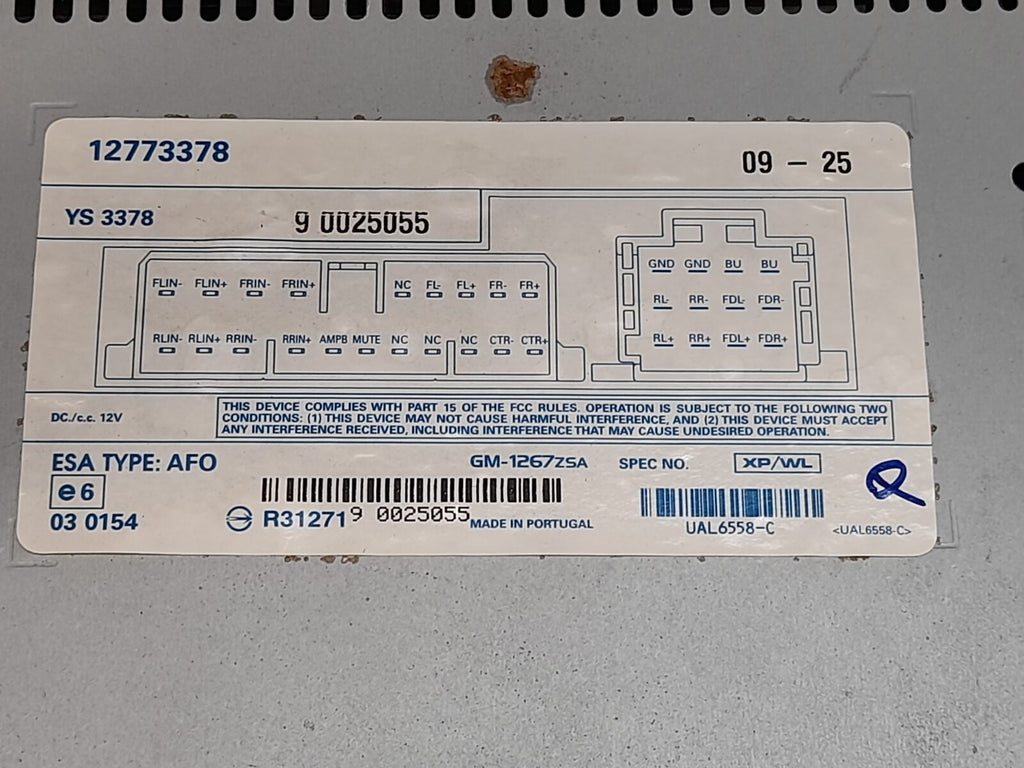 Saab 9-3 93 From 2007 Stereo Amplifier Convertible Cabriolet 12773378