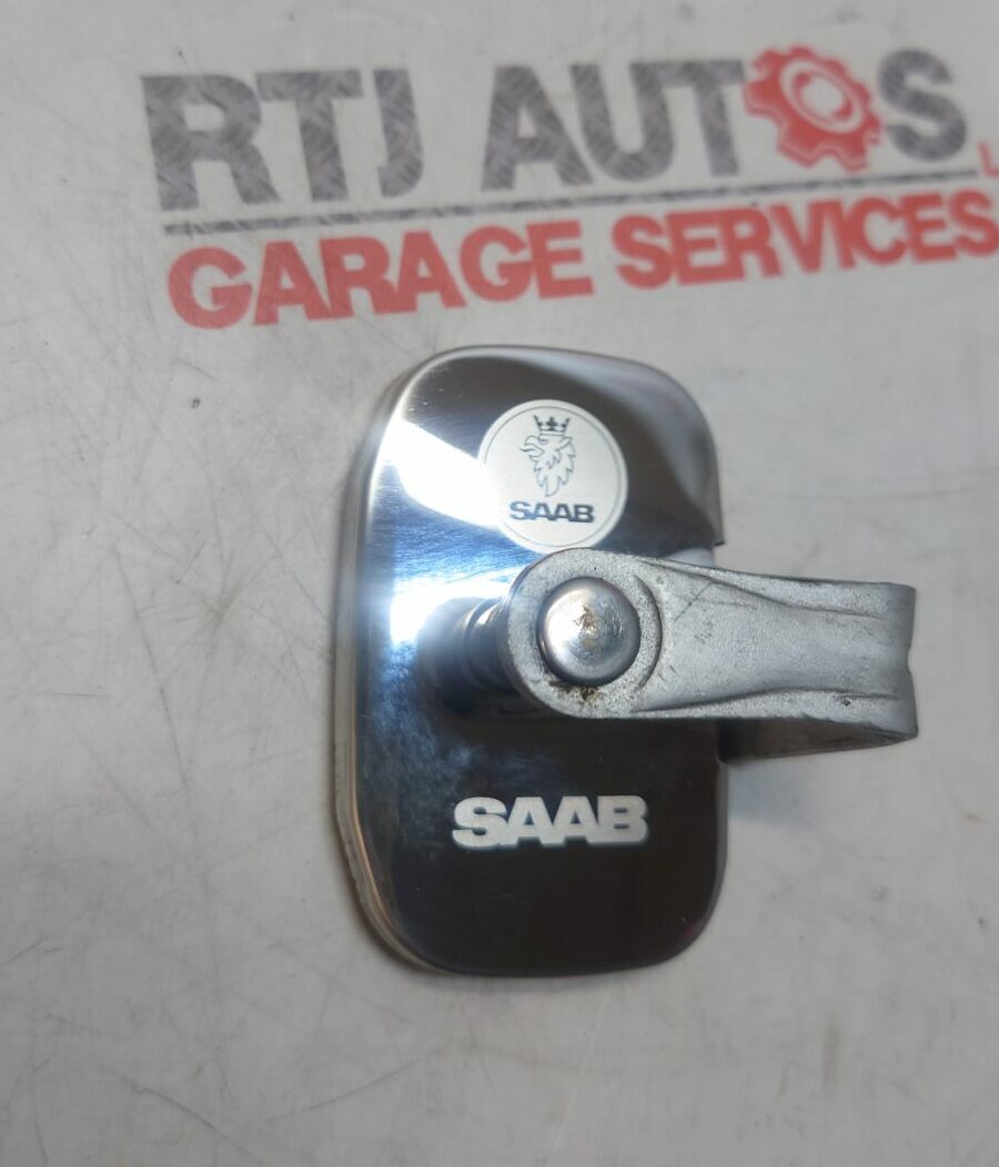 Saab 93 9-3 New Convertible CV Door Striker Plate Covers X2 Silver Chrome