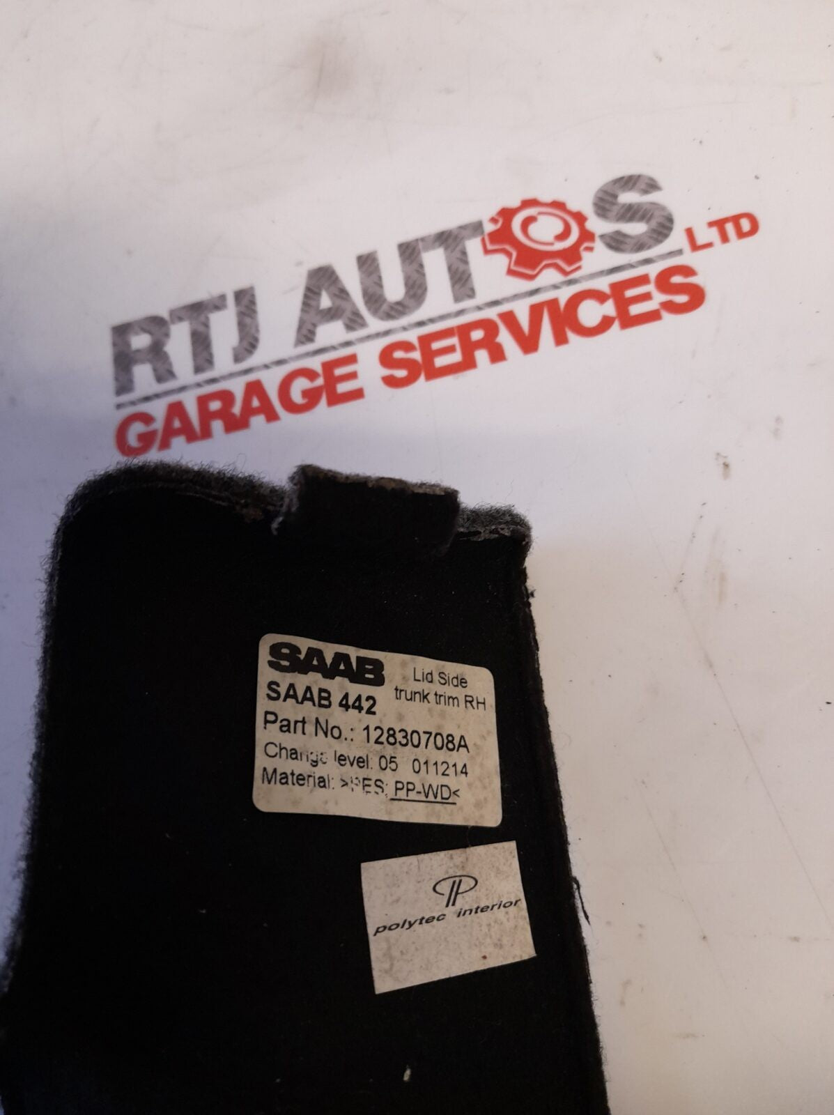 Saab 93 9-3 CV From 2004 Boot Trim 12830708
