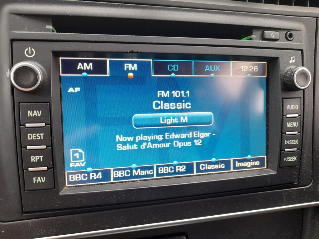 Saab 9-3 93 Sat Nav Radio CD Player Head Unit 12779110 Double Din Delphi Grundig