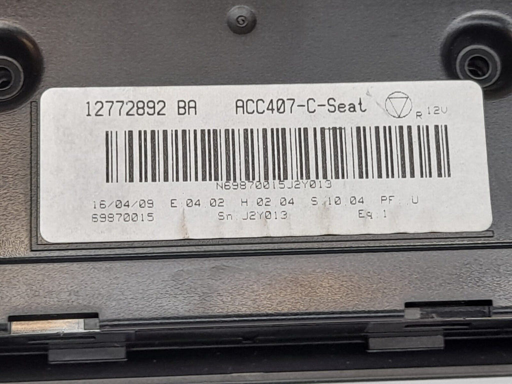 SAAB 9-3 93 ACC Heater Climate Control Panel A/C 12772892 + Heated Seats 07-12