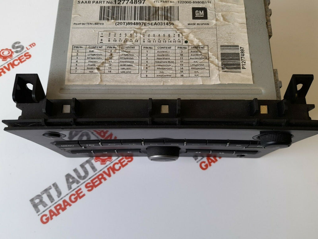 SAAB 9-3 Radio Stereo CD player Head Unit 12774897 2007