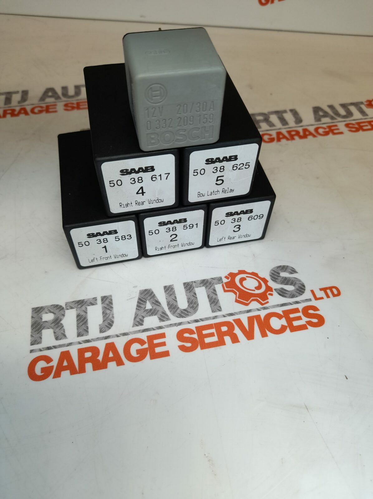 Saab 93 9-3 CV Window Relay Set 5038583 5038591 5038609 5038617 5038625