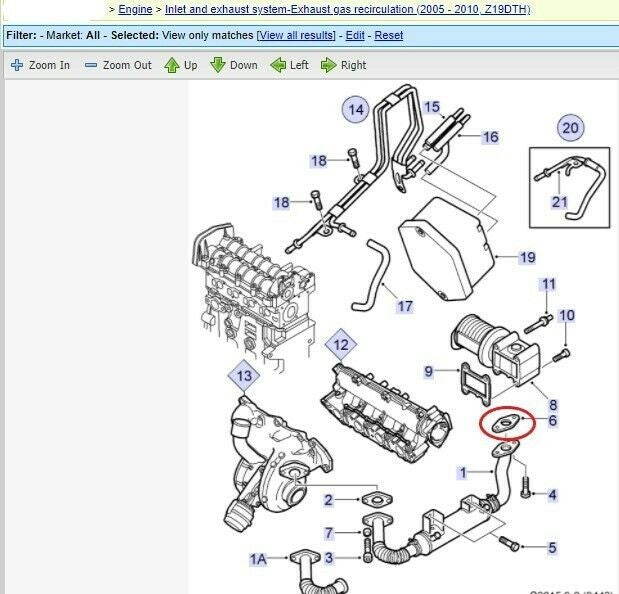 Vectra C Blanking Plate 1.9CDTi 16V Z19DTH 150BHP 8V Z19DT 120BHP 04-08 E G R