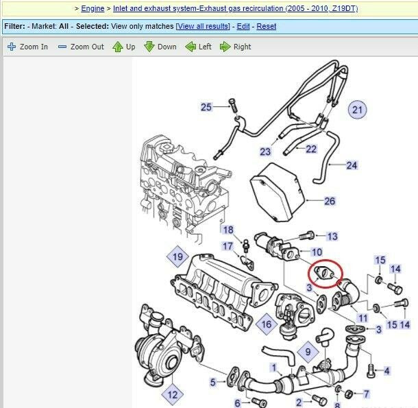 Vectra C Blanking Plate 1.9CDTi 16V Z19DTH 150BHP 8V Z19DT 120BHP 04-08 E G R