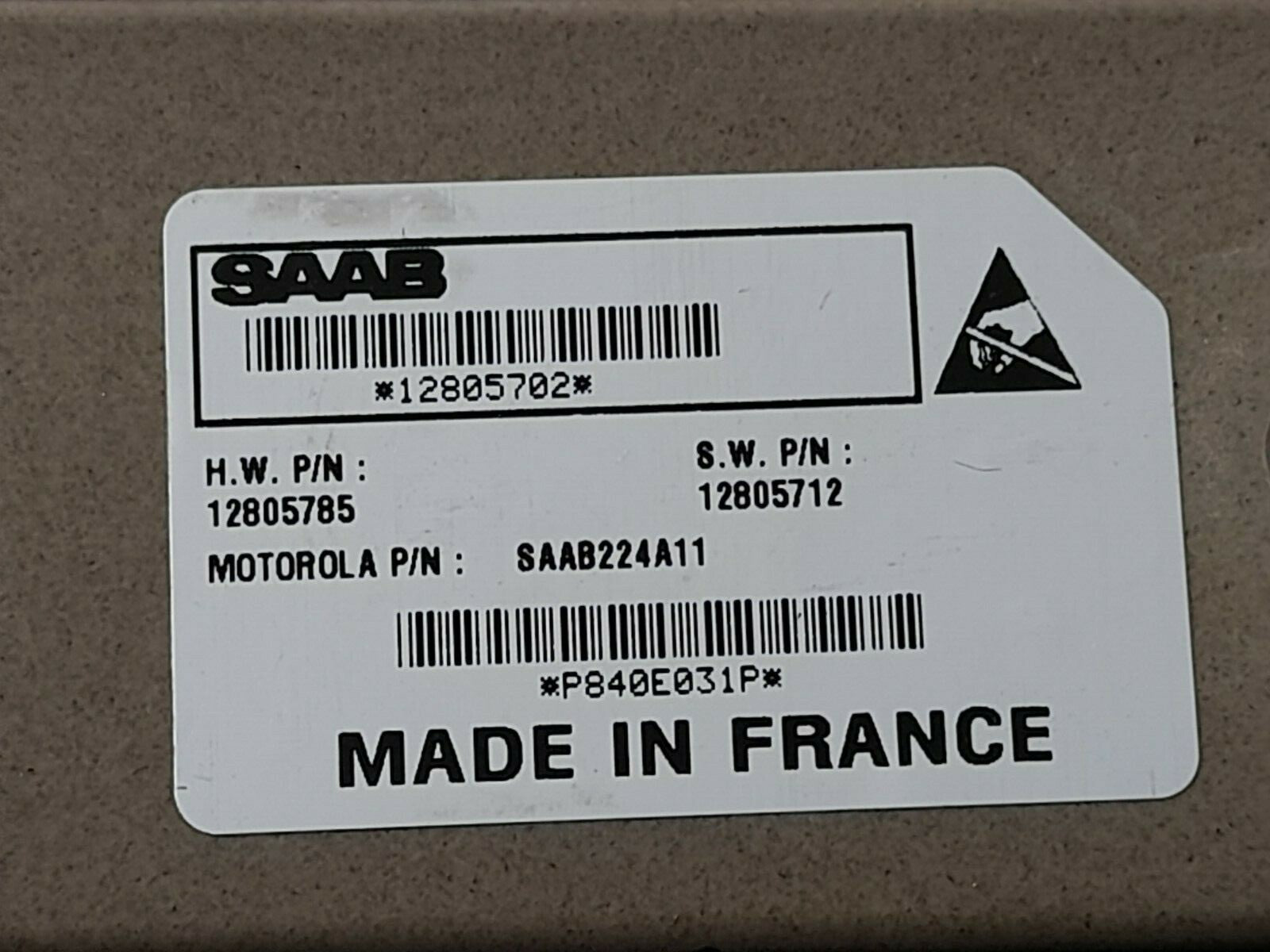 Saab 93 9-3 CV Window Switch Pack w/out Finger Protection 12805702