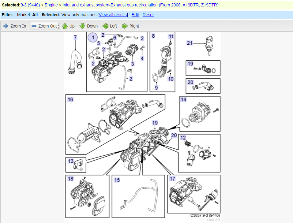 Saab 9-3 9-5 Blanking Plate 1.9TTid Z19DTR A19DTR 2.0Tid TTid A20DTH DTR E G R