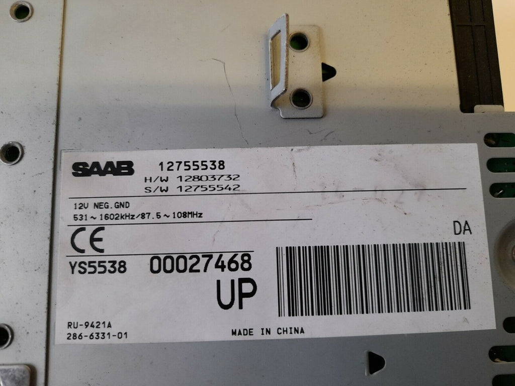 SAAB 93 9-3 EHU Stereo Head Unit Control Module 12803729