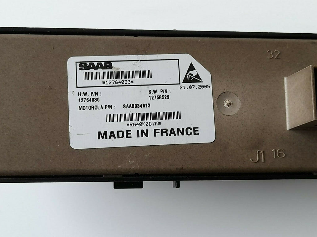 Saab 9-3 Nearside Rear Window Switch (No Anti Pinch) 12764033 (2006)