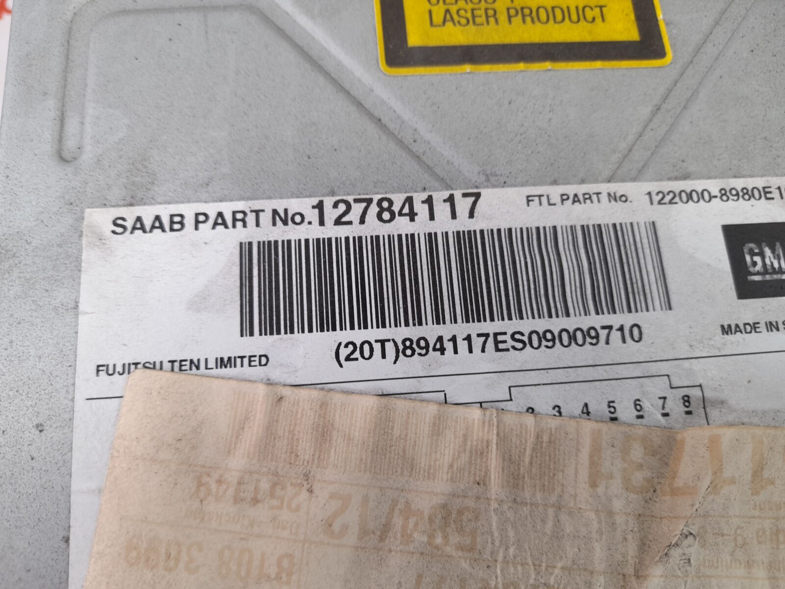 SAAB 93 9-3 2007-2011 Radio Stereo CD player Head Unit 12784117