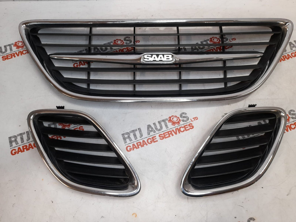 SAAB 9-3 Front Grill Set 12787224 12787226 12787228 2003 - 2007