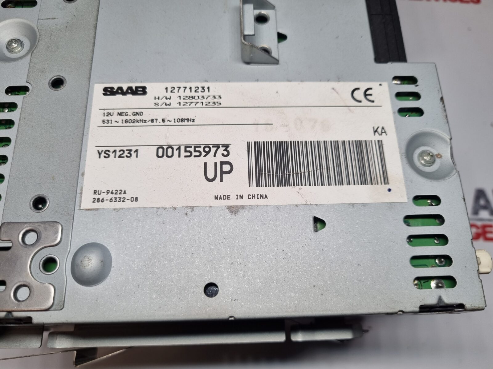 SAAB 93 9-3 EHU Stereo Head Unit Control Module 12771231