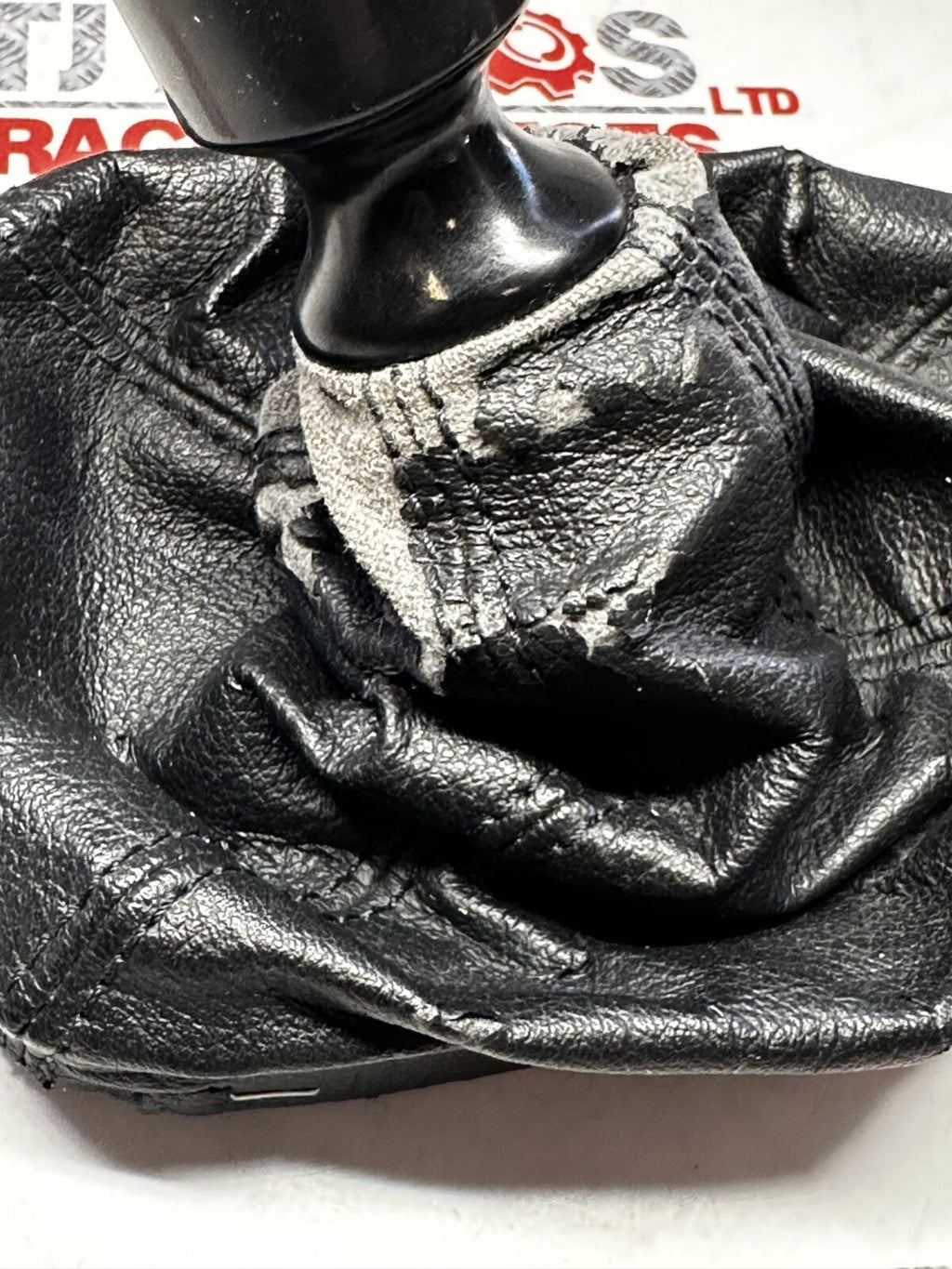 Saab 93 9-3 Used Gear Stick Gaiter Black Leather (Grade 3)