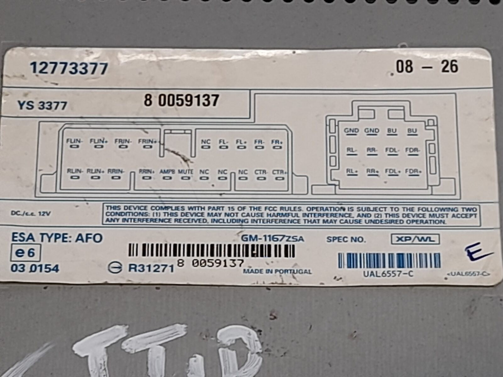 SAAB 93 9-3 Saloon 2008-2012 Booster Stereo Amplifier 12773377