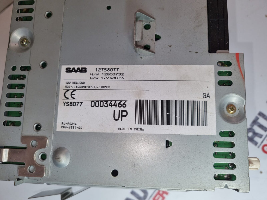SAAB 93 9-3 EHU Stereo Head Unit Control Module 12758077