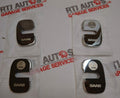 Saab 93 9-3 Saloon Estate New Door Striker Plate Covers X4 Chrome Silver