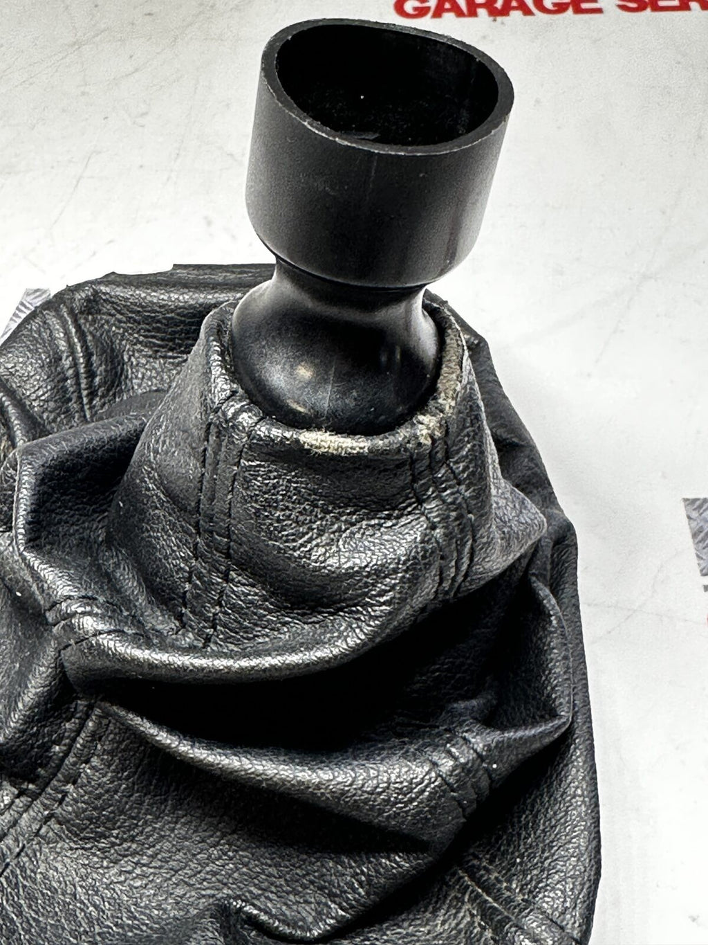 Saab 93 9-3 Used Gear Stick Gaiter Black Leather (Grade 2)