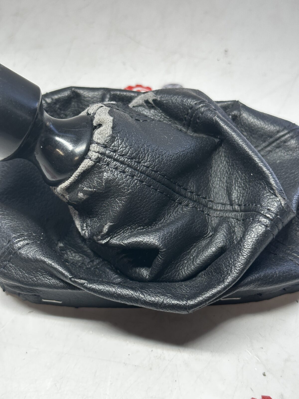 Saab 93 9-3 Used Gear Stick Gaiter Black Leather (Grade 3)