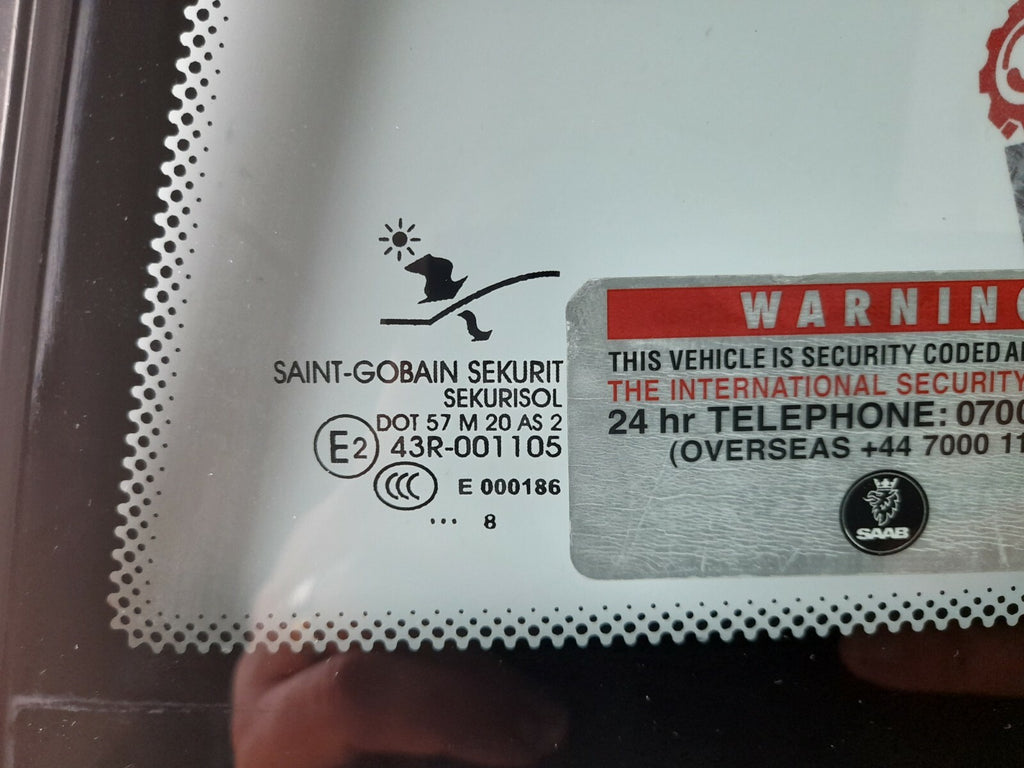 SAAB 9-3 Estate Left 1/4 Rear Quarter Glass Door Window 12792105 06-10 Std Tint