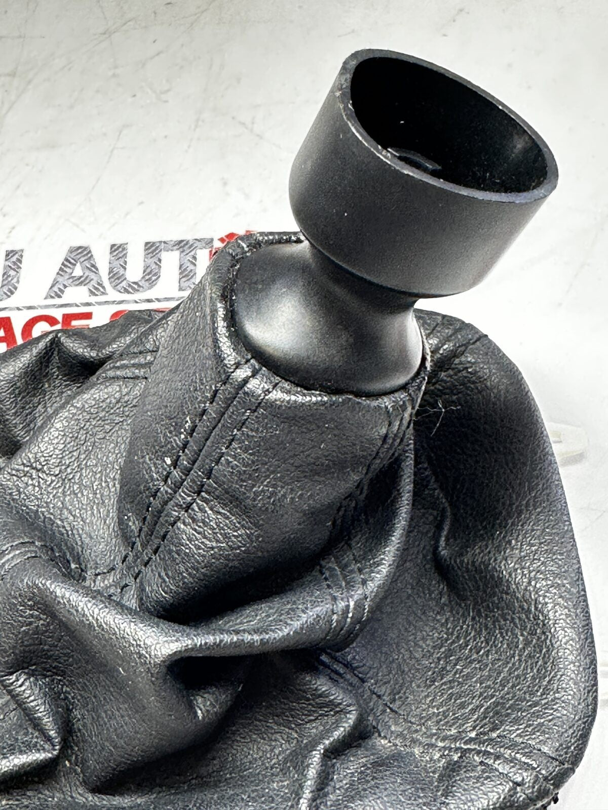 Saab 93 9-3 Used Gear Stick Gaiter Black Leather (Grade 2)