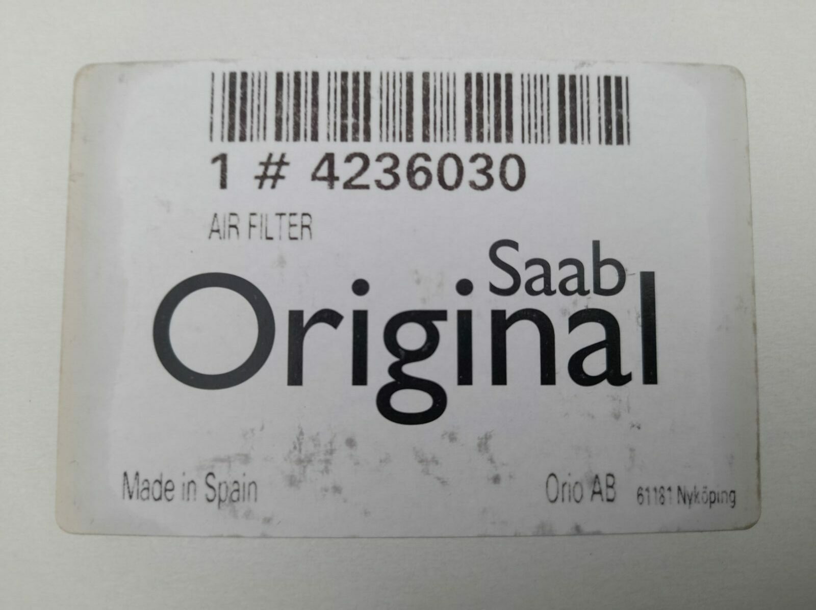 Genuine Saab 900 9-3 Air Filter Petrol 4236030