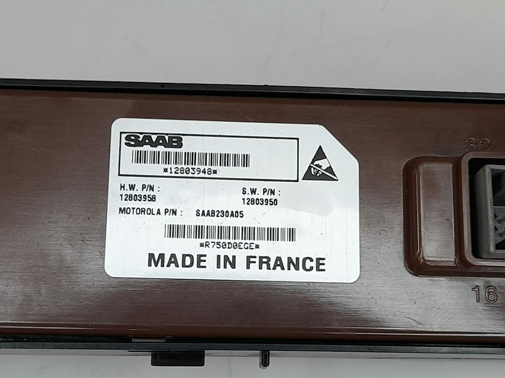 Saab 93 9-3 Convertible 2004 Rear Left Window Switch Pack 12803948